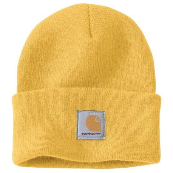 CARHARTT Knit Cuffed Beanie Pale Yellow - Picture 1 of 7